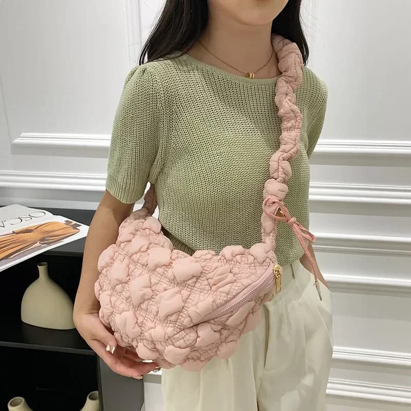 Niche Bubble Cloud Borsa sotto le ascelle pieghettata Piumino imbottito Borsa a tracolla Borsa da donna casual