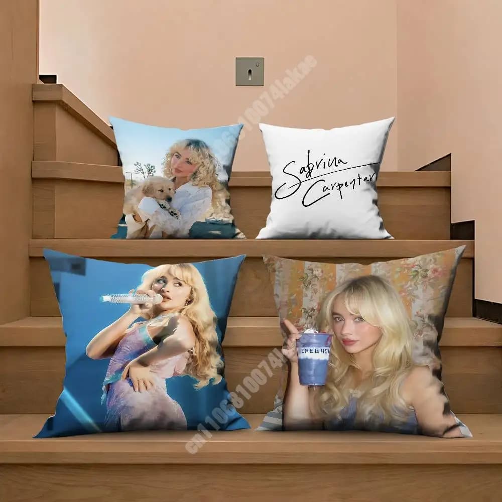 S-Sabrina Manchild Carpenter Tears Pillow Cover Cushion Case Sofa Couch Modern Apartment Decor Family Furnishing