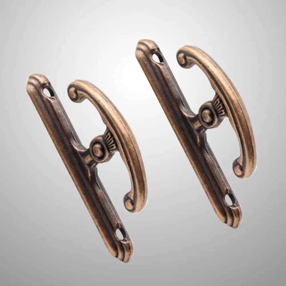 1Pair Sturdy Vintage Curtain Tieback Hooks Heavy Duty Alloy Wall Hooks for Curtains Towels Coats Hats Handbags Laundry Bags Home