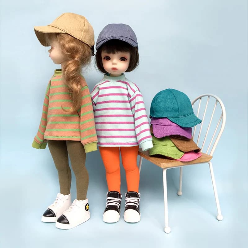 1Pcs 1/6 BJD Doll Hat Fashion 30cm Dolls Baseball Cap Peaked Cap Fisherman Hat Headwear Accessories Head Circumference 15-17cm