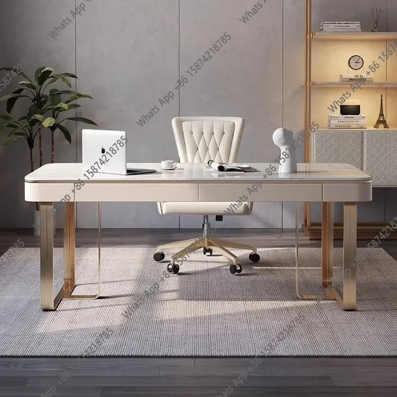 X Desk Light Luxury Modern High-end Study Furniture Set Combination Calligraphy Office Desk Senior Master Design Sense