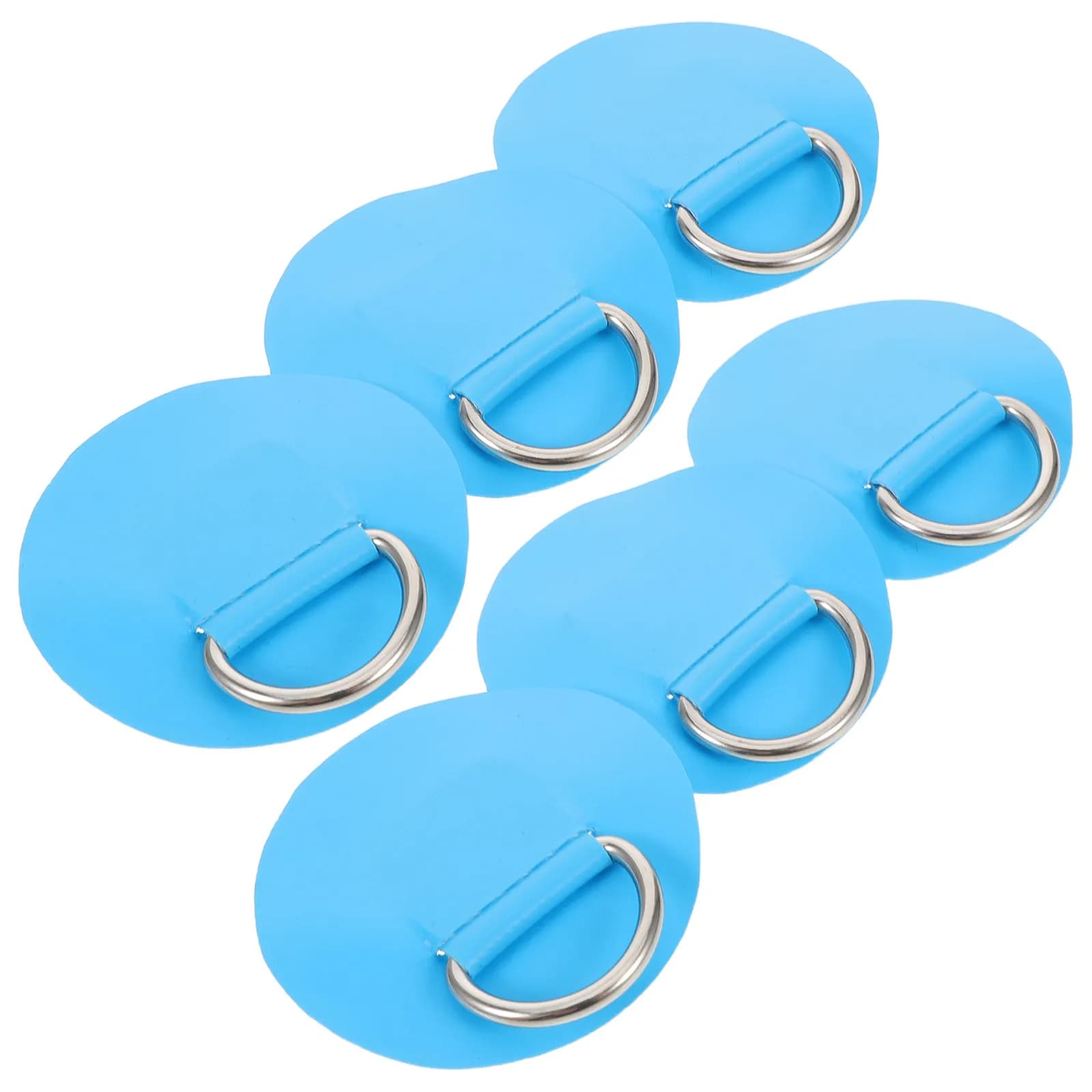 6 Pezzi Anelli a D Blu per Paddle Board, Patch con Anello a D per Kayak, Clip Robuste per Accessori da Pesca in Kayak e Paddleboard Gonfiabile
