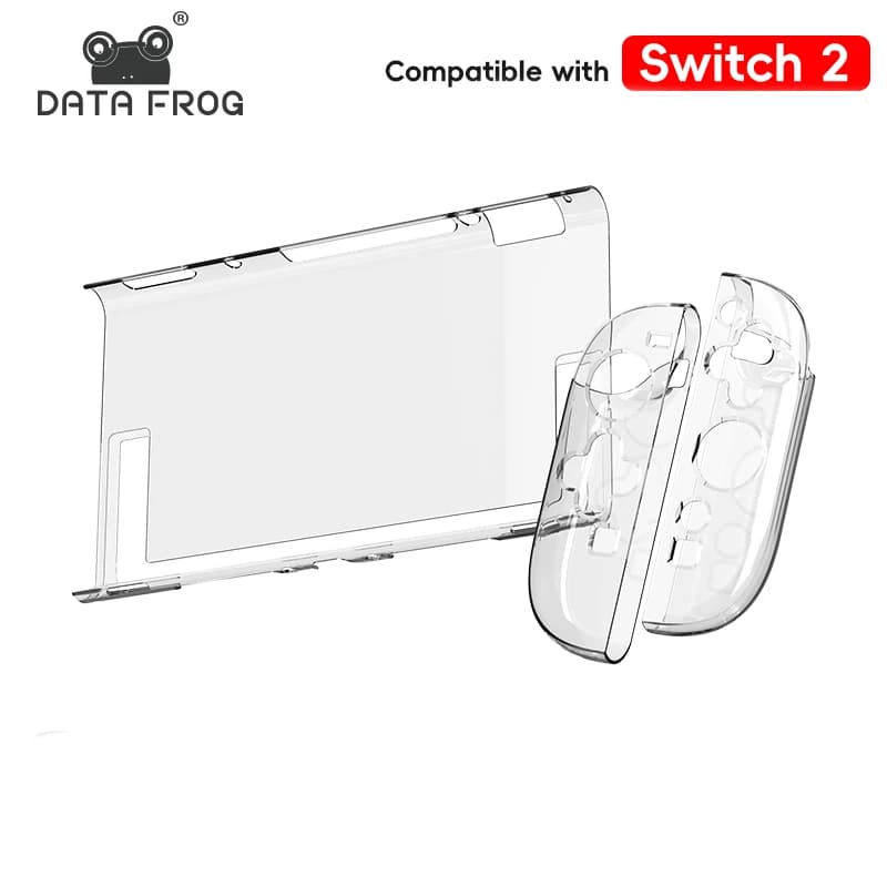 DATA FROG Custodia Protettiva Sottile Trasparente per Console Switch 2, Cover Rigida Anti-Graffio, Accessori Gaming