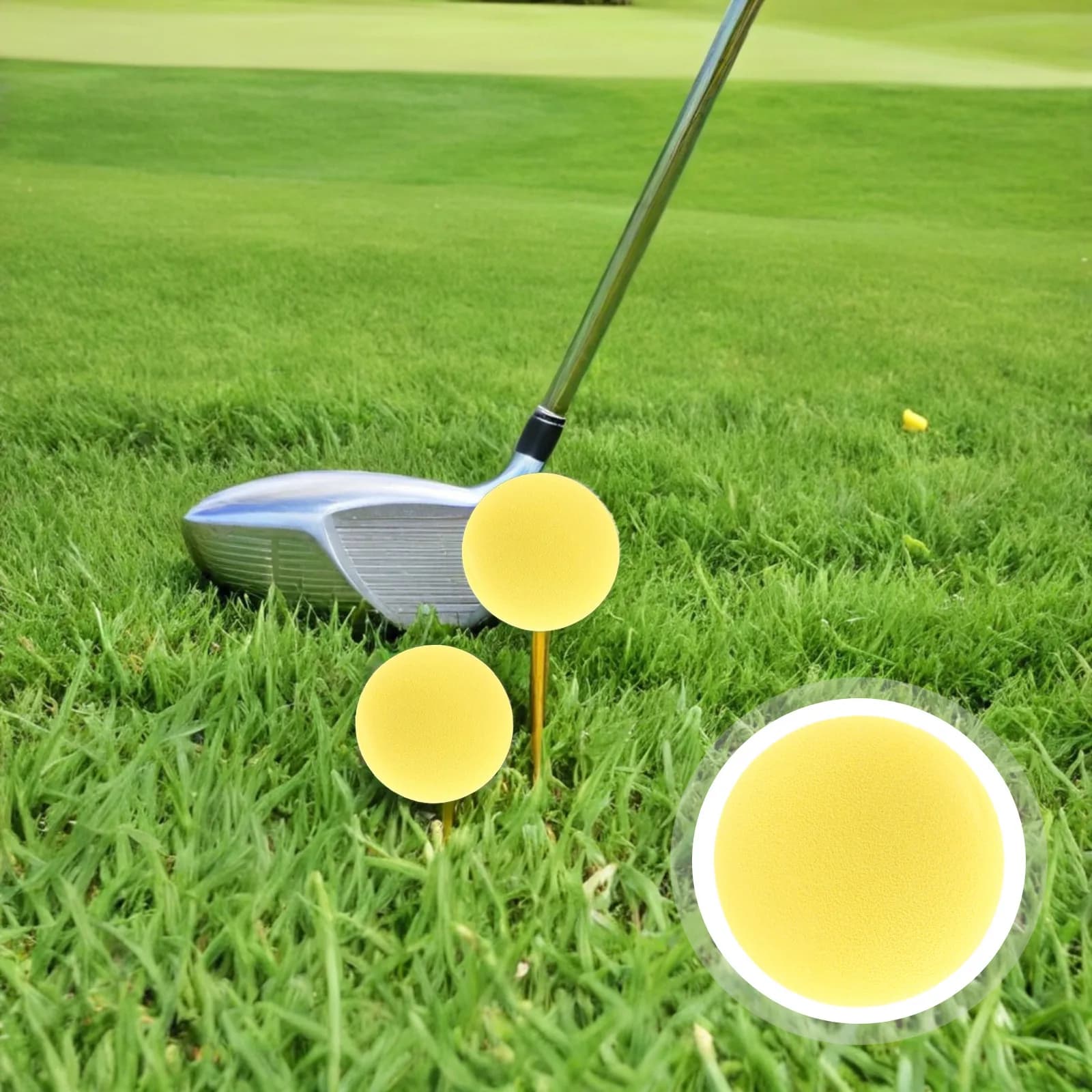 10 Palline da Golf in Schiuma Eva, Morbide e Leggere, Attrezzatura per Allenamento Golf, Uso Interno ed Esterno, per Principianti