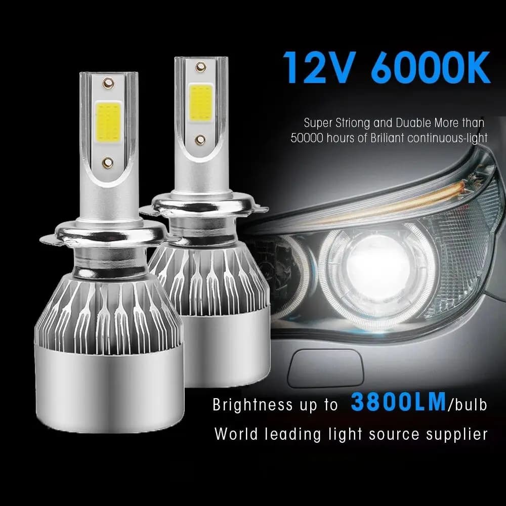Automobile ha condotto la lampada fendinebbia ultra-luminoso C6H1H3H27H7H9 90059006H4 9004 9007 6000K Lampadine per fari auto C6 luci per auto