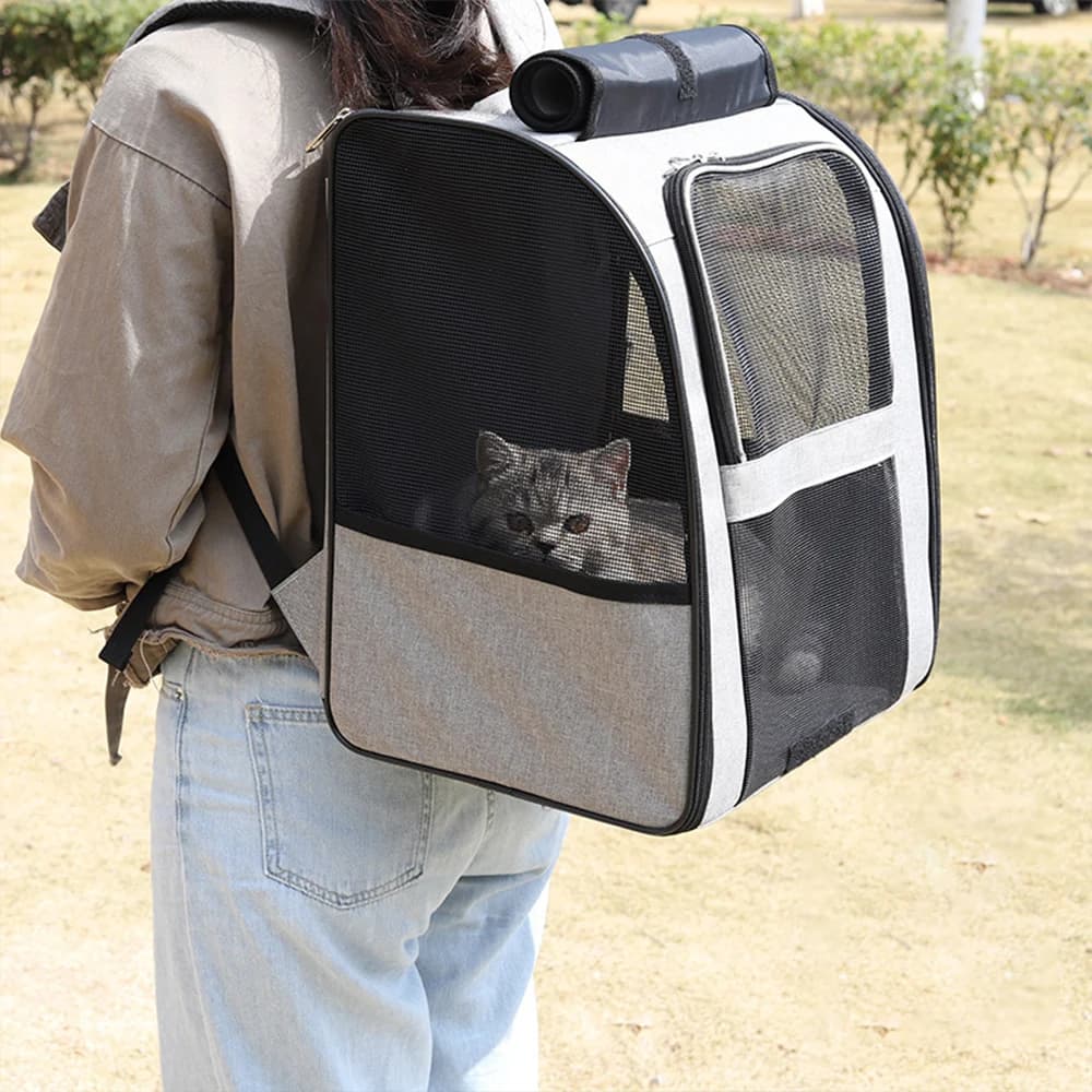 Backpack for cats Transportation Breathable for pets Dog Backpack Shoulder bag Small travel bag for pets in outdoor ventilated mesh