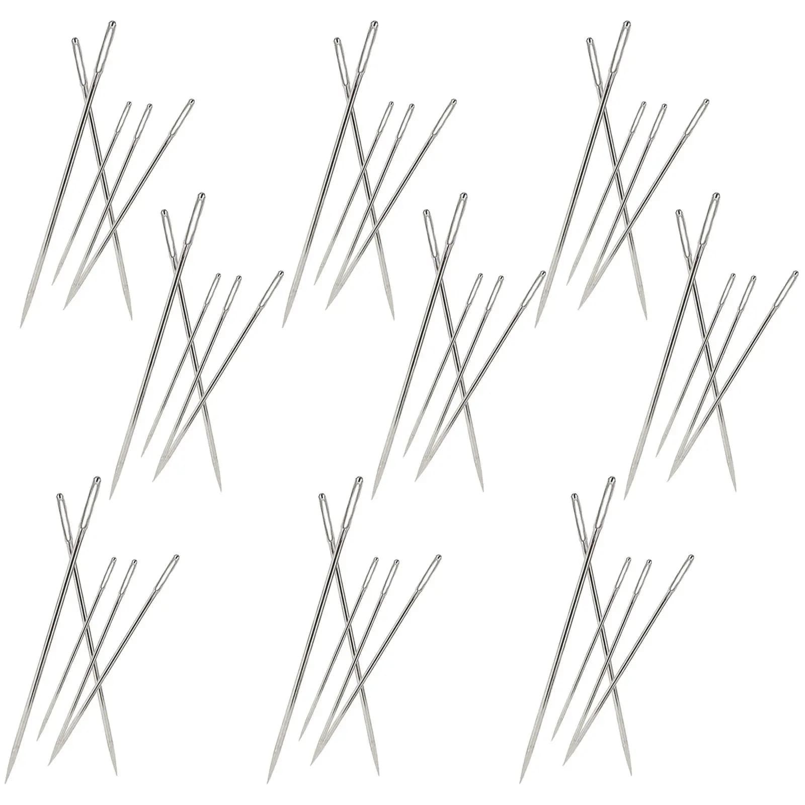 5 set di aghi da cucito con occhiello grande, aghi in ferro antiruggine di ottima fattura per cucito a mano, ricamo, artigianato, creazione di indumenti