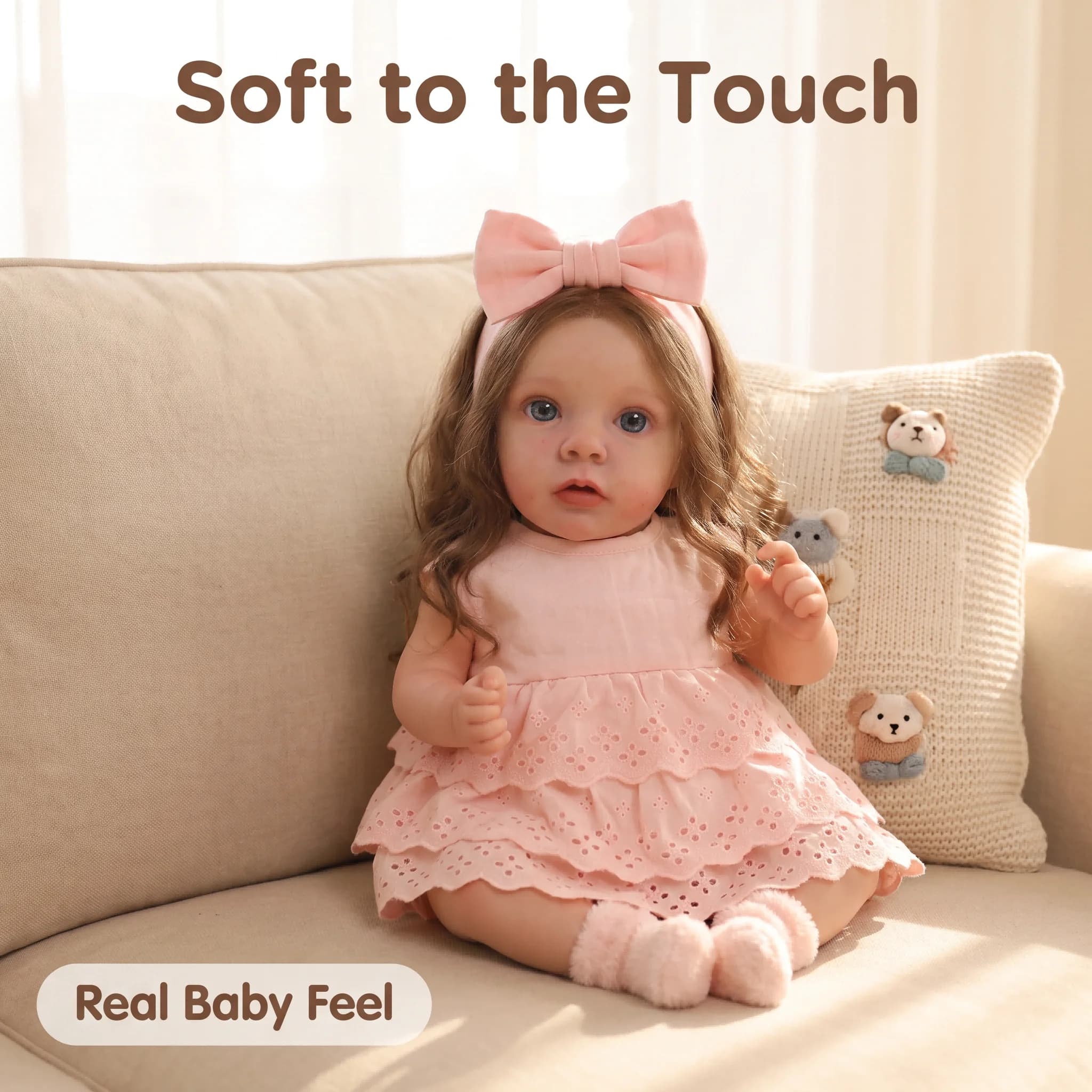 NPK 21inch High Quality Already Finished Painted Handmade Doll Reborn Baby Doll Missy Lifelike Soft Touch 3D Skin Visible Veins
