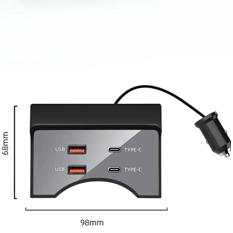 Per Toyota Sienna Granvia Docking Station per auto Ricarica super veloce Ricarica USB Caricatore per accendisigari Accessori interni