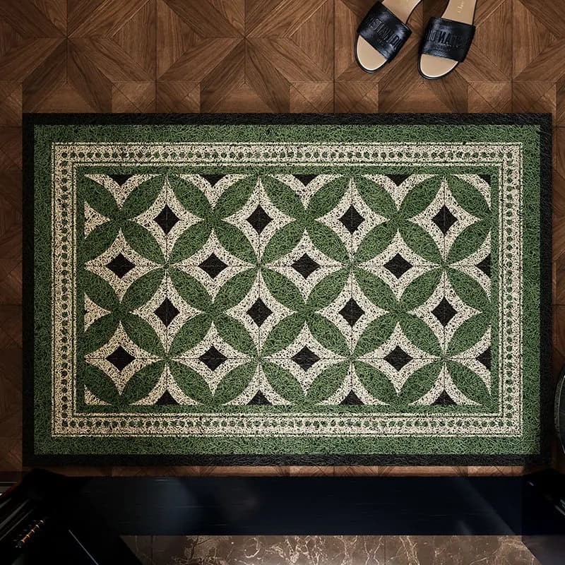 Entrance carpet for entrance doors, floor mats for entrance doors, silk loop foot mats