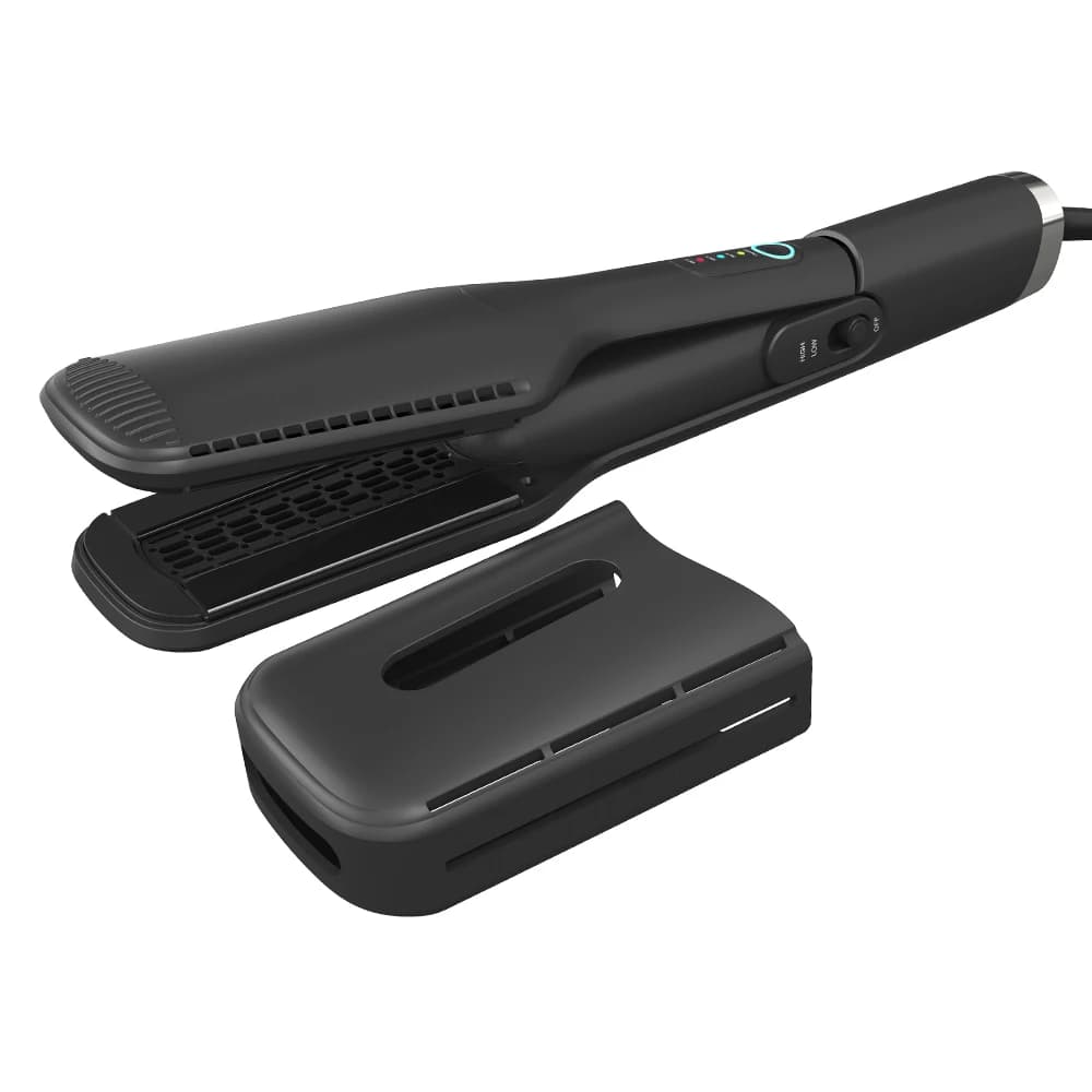 Styler professionale per capelli in ceramica da 300 W Asciugacapelli e piastra elettrica 2 in 1 per capelli secchi o bagnati per uso domestico all'aperto