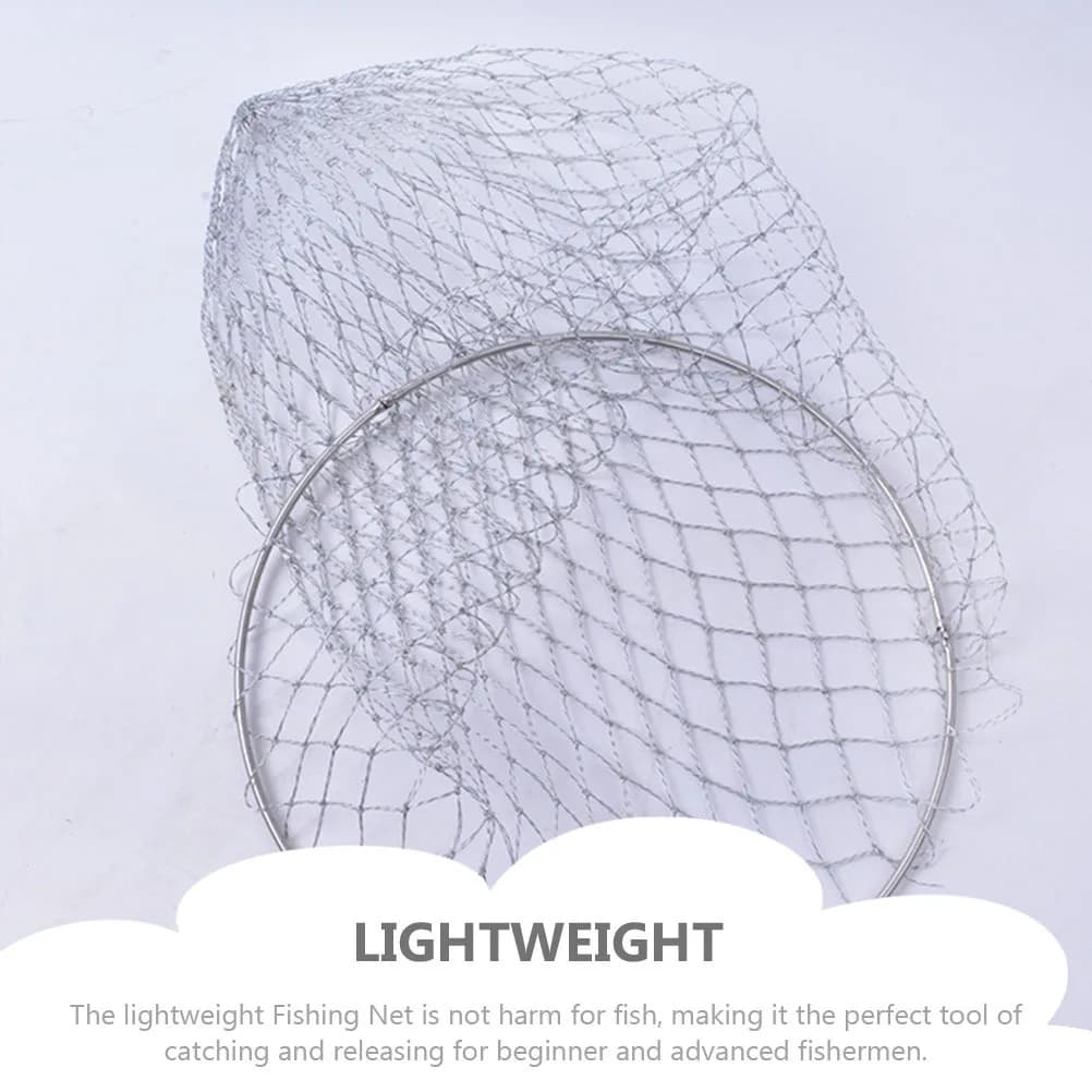 Folding Fishing Net Replaceable Multi-Strand Braiding Durable Lightweight Suitable Fresh Salt Water Long Term Performance