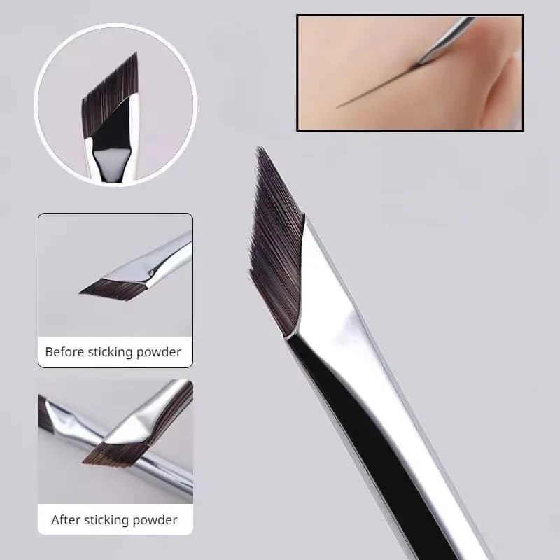 Pennello per Eyeliner con lama di aggiornamento da 2/5 pezzi pennello per sopracciglia piatto ad angolo Fine Ultra sottile sotto gli occhi posiziona un pennello preciso per i dettagli