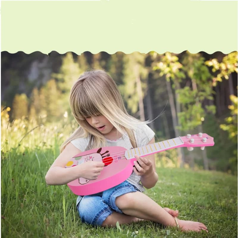 1PC 36 centimetri Mini Chitarra Per Bambini Simulato Strumento Musicale Ukulele Regalo Può Giocare A Prima Educazione Illuminismo Lettore Musicale