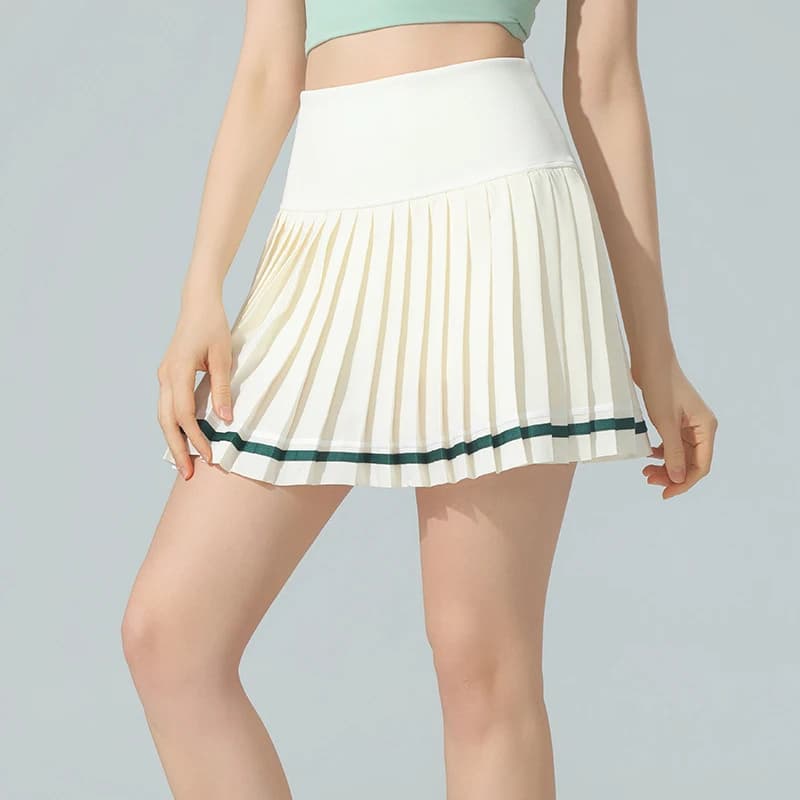 Gonna sportiva da tennis 2 in 1 da donna, ad asciugatura rapida, plissettata, con pantaloncini integrati, per corsa, yoga, golf e allenamento.