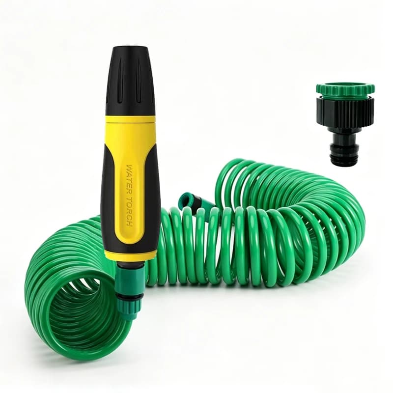EVA Self Retracting Spiral Water Pipe, High-Pressure Direct Spray Gun, Household Car Washing And Plant Irrigation Tools