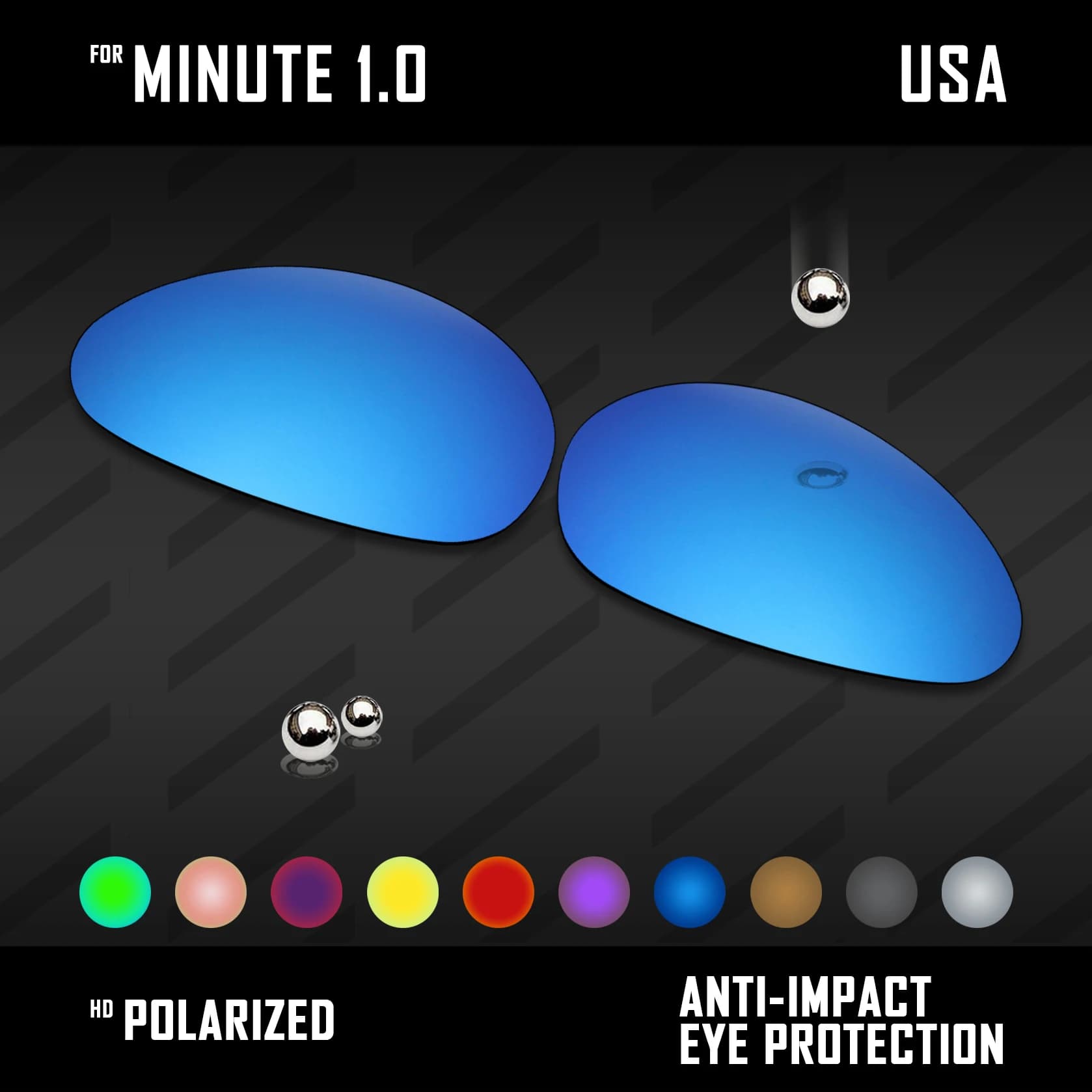 OOWLIT Lenti di ricambio per occhiali da sole Oakley Minute 1.0 polarizzati - Multi colori