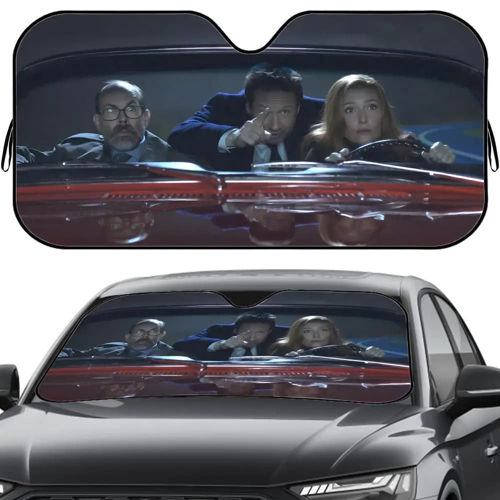 Parasole per Parabrezza della Serie TV X-X-Files, Riutilizzabile in Alluminio, Protezione UV e Isolamento Termico