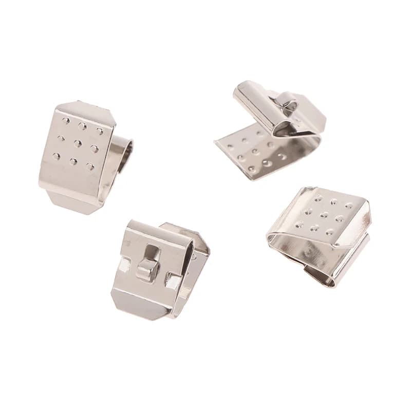 10 pezzi in acciaio per molle con batteria a molla a scatto AAA nichelata contatto con batteria negativa positiva