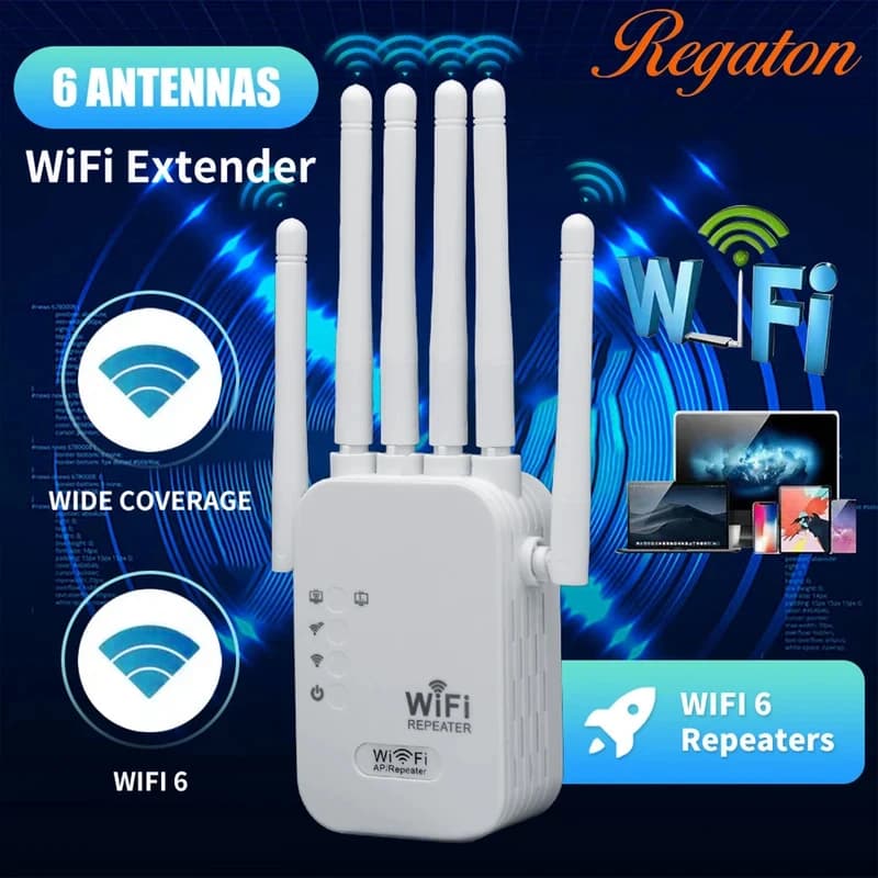 Ripetitore WiFi Regaton 1200Mbps 5GHz, Amplificatore di Segnale a Lungo Raggio per Miglioramento della Rete