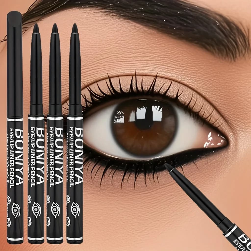 3 pieces/eyeliner brown black silky smooth waterproof and sweat resistant long lasting