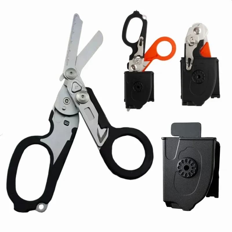Forbici Multifunzione Leatherman Raptors, Forbici Tattiche Pieghevoli per Pronto Soccorso, Strumento di Sopravvivenza per Esterni, Gadget Combinato