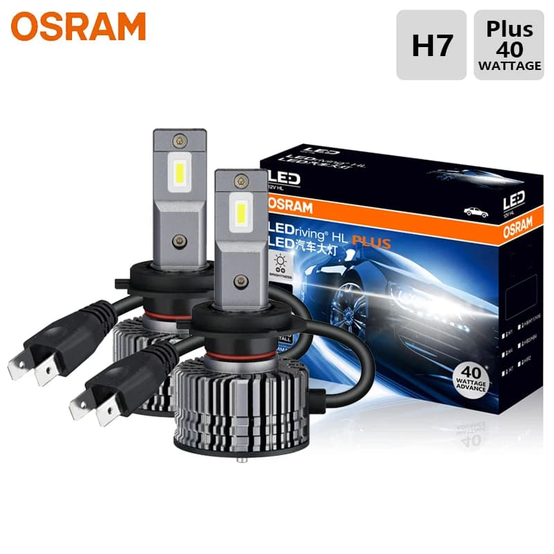 OSRAM H7 LED Plus 40W Car Headlight Bulbs 6000K Super Bright White Upgrade Fog Lamps 2x