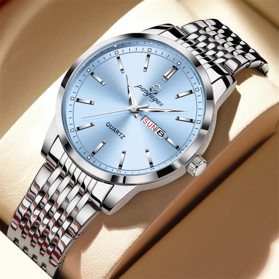 2025 Nuovo Top Brand di Lusso Orologio Da Polso Da Uomo Impermeabile Luminoso Data Orologi Da Uomo In Acciaio Inox Al Quarzo 43mm Orologio da Uomo Maschile reloj
