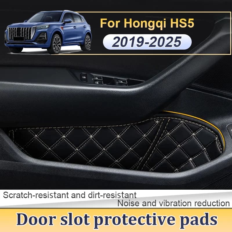 Per Hongqi HS5 2019 2020 2021 ~ 2025 Porta Slot Pad Protettivo Scatola di Immagazzinaggio In Pelle Zerbino Anti-sporco Antiscivolo Interni Accessori Auto