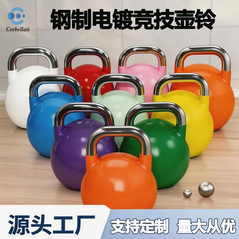 Kettlebell Grid Resistant, Color Codified, Fitness Weights, Gym Training, Kettlebell for Strength Exercises