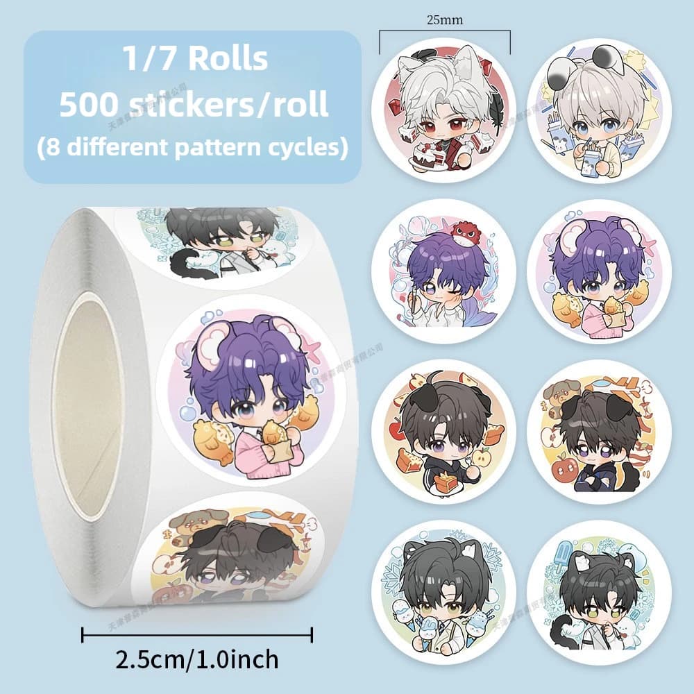 Set of 500-piece Kawaii cartoon stickers, love and deep space characters for decoration of laptop gifts, diary, scrapbooking