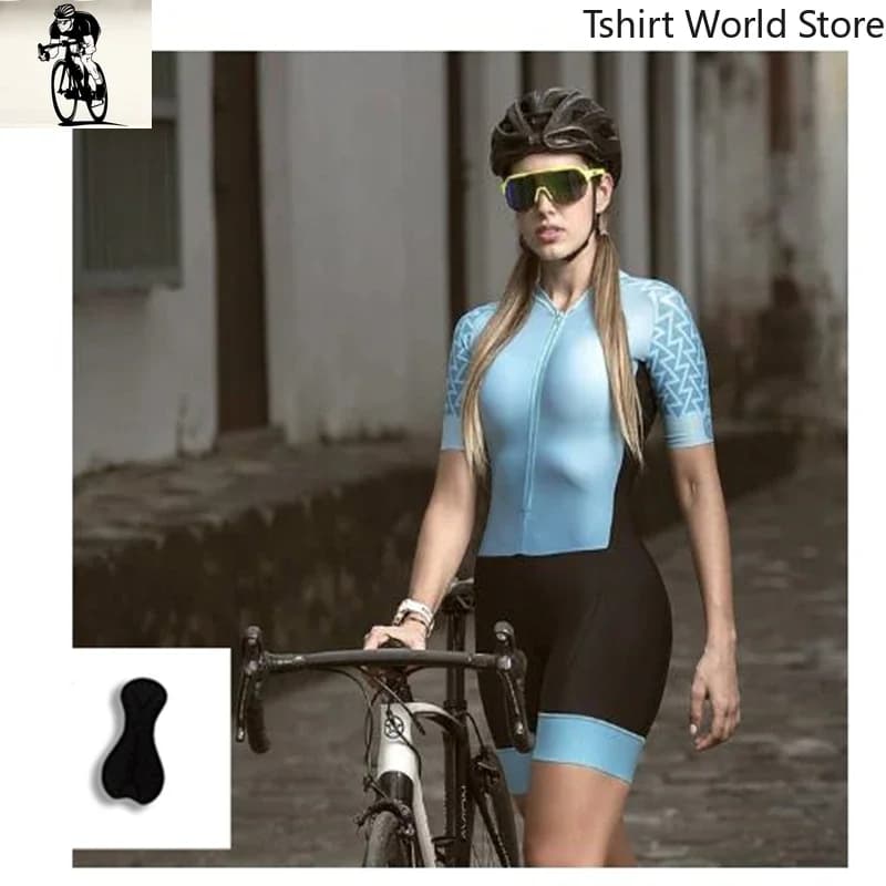 Pantaloncini da ciclismo da donna pantaloncini da ciclismo estivi abbigliamento da ciclismo top a maniche corte tuta uniformi da squadra all'aperto Set stretto
