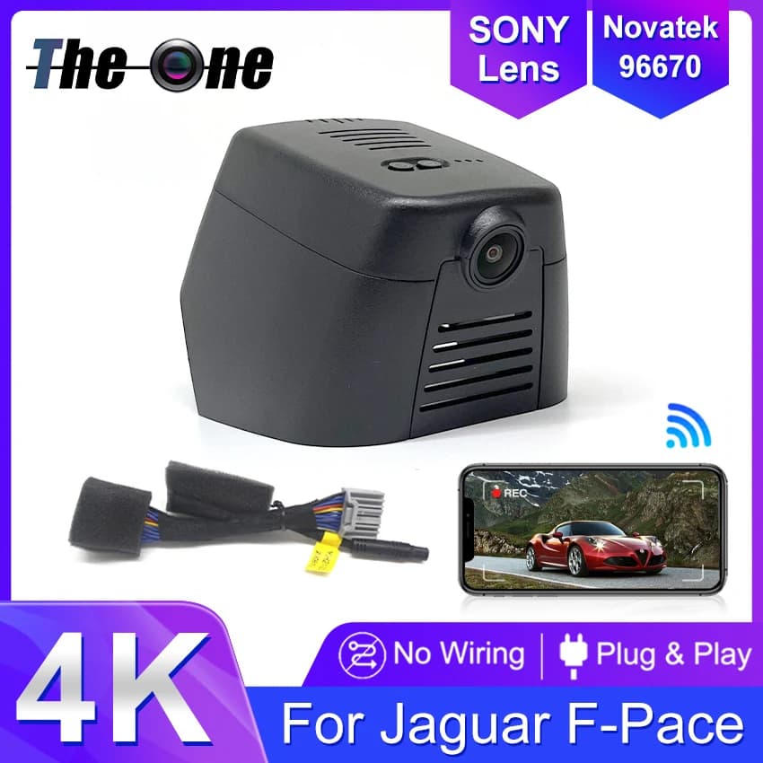 For Jaguar F-Pace (X761) 2017-2026 Front and rear 4K dashboard camera for cars Dashcam WIFI Recorder Car Dvr recording devices