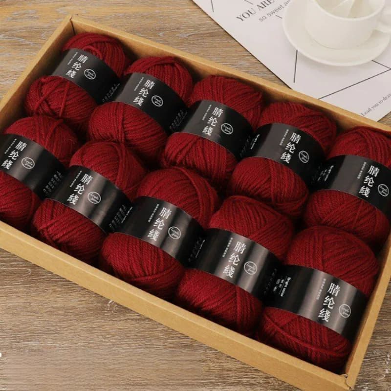 10pcs 50g 4-strand Milk Cotton Acrylic Yarn,DIY Doll Sweater Hat Crochet Thread DIY Crochet Thread,Skin Friendly Warm Yarn