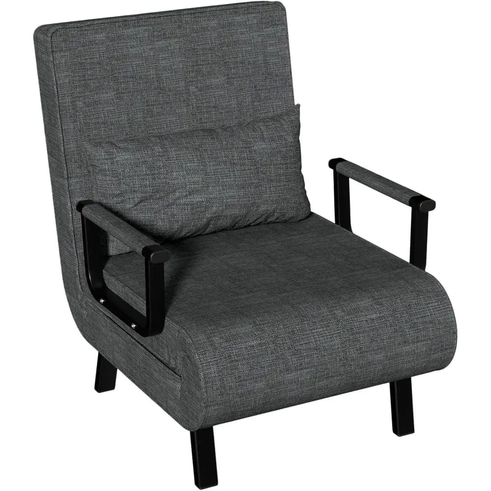 Single Soa Bed Chair Convertible Sleeper Chair 6-Position Adjustable Backrest olding Chair Bed Single Couch with Pillow Upholste
