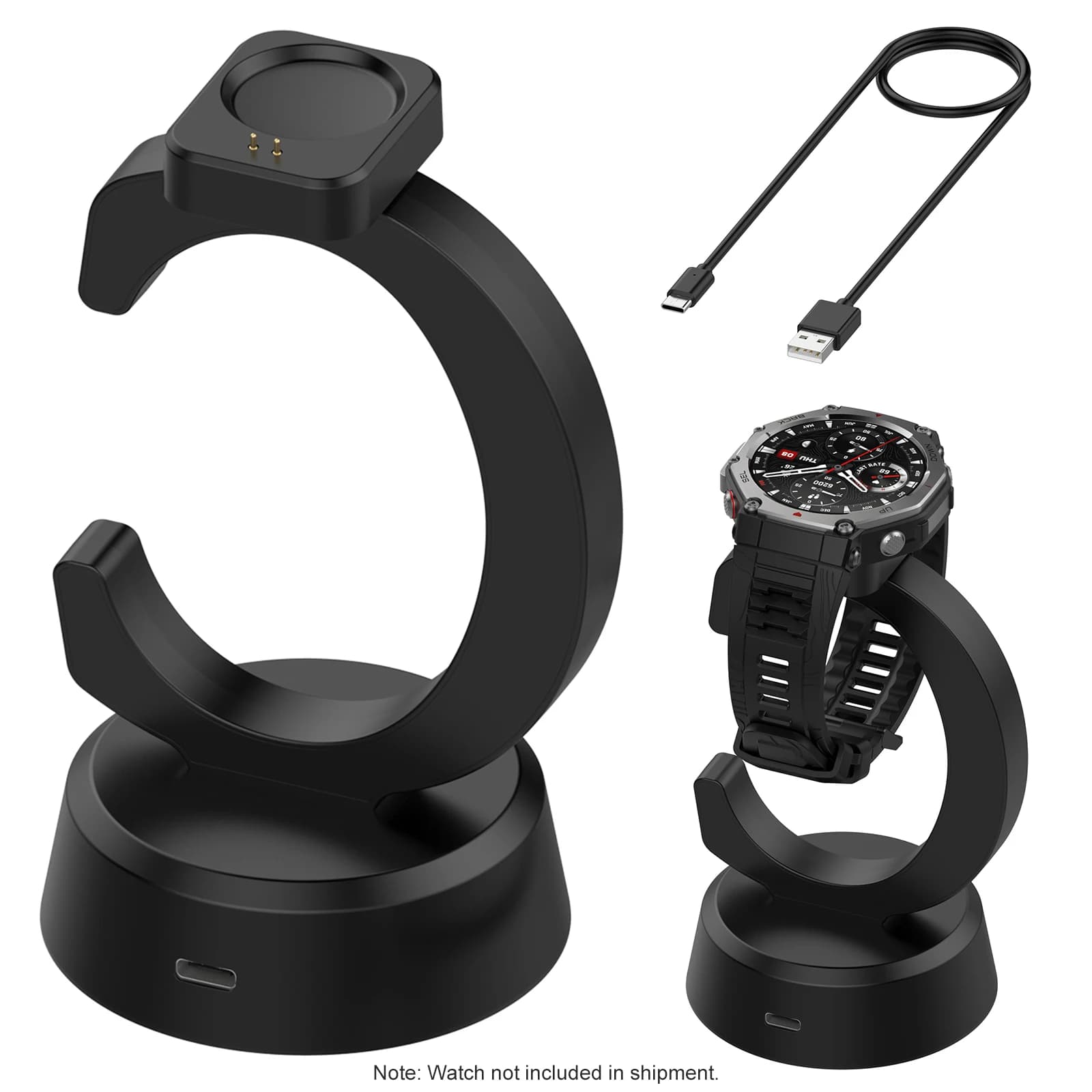 Cavo di Ricarica Magnetico Antiscivolo per Huami Amazfit T-REX3 Pro, Connettore Resistente all'Usura per Smartwatch