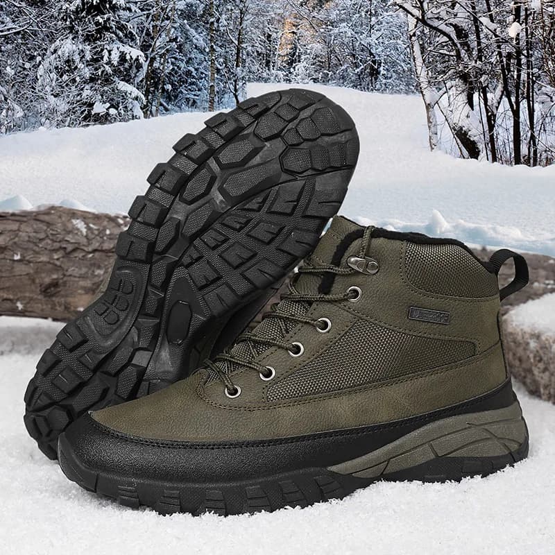 Scarpe da trekking alte da uomo Stivali da esterno stile tattico Stivaletti verdi antiscivolo adatti per scarponi da trekking per avventure all'aria aperta