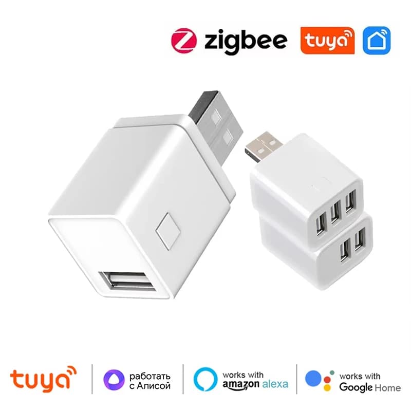 Tuya Smart WiFi Zigbee 1/2/3 Gang Mini USB Power Adaptor Charging Plug Smart Life APP Timing Voice Control Via for Alexa Google