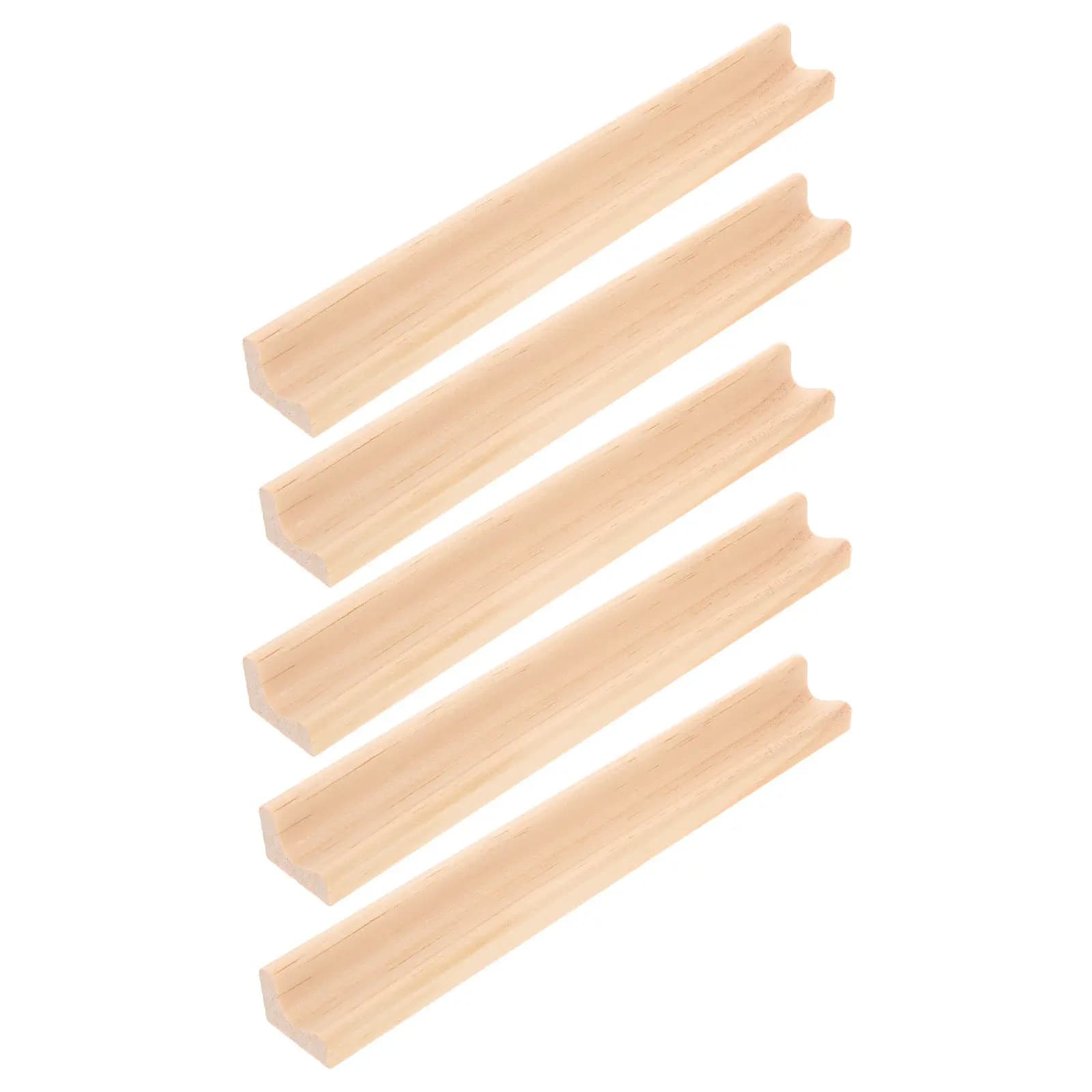 Set di 5 Porta Tessere in Legno per Giochi da Tavolo, Organizzatore per Domino e Mahjong in Legno Naturale