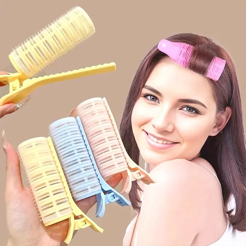 Professional Heat-Free Curling Iron Set, Suitable for All Hair Types-DIY Volume-Boosting Styling Tool with Self-Adhesive Clips