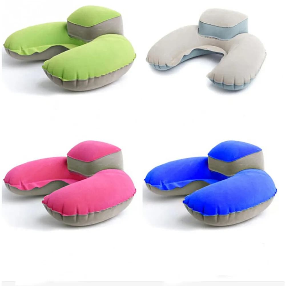 Inflatable Travel Pillow Neck Support Portable Camping Outdoor Halloween Christmas New Year Camp Pillow Camping Pillow Cushion