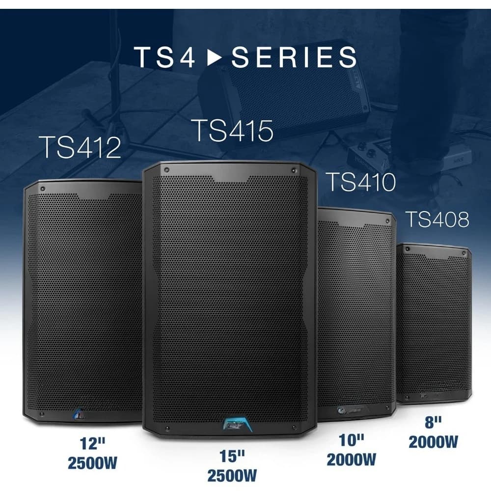 Altoparlante PA Amplificato TS408 da 2000W 8'' con Mixer a 3 Canali, Streaming Bluetooth, Collegamento Wireless tra Altoparlanti, App DSP
