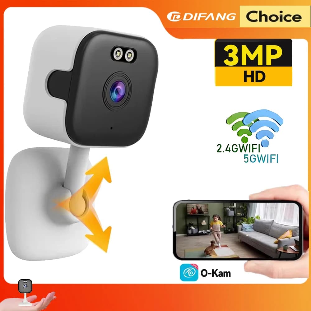 2.4G 5G WiFi Baby Monitor Telecamera IP Protezione di sicurezza Rilevazione movimento Vista notturna Video sorveglianza 2K 3MP