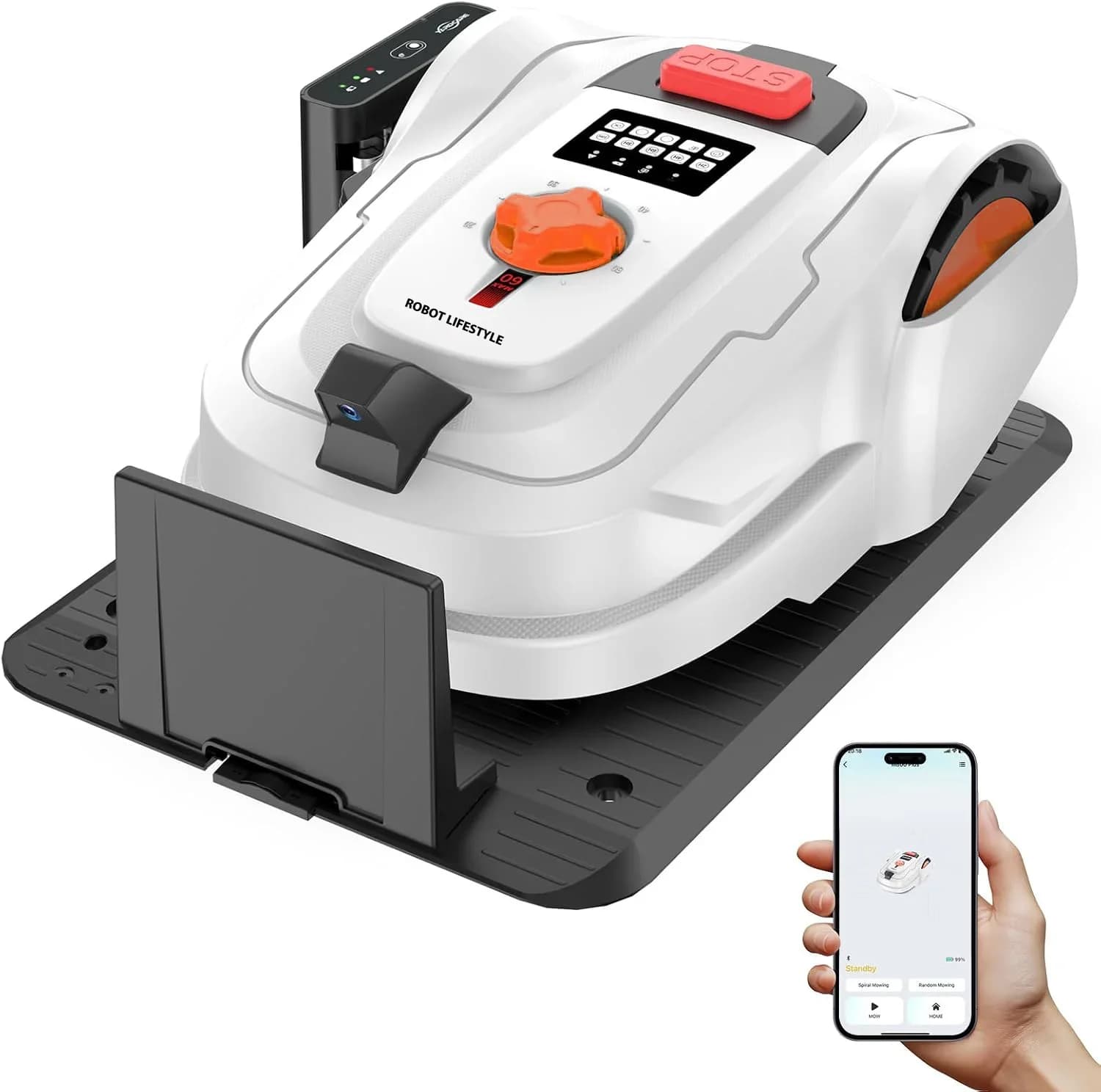 Robot Tagliaerba Wireless TY506 con Tecnologia di Evitamento Ostacoli 3D Visuale, Senza Fili, per Uso Domestico