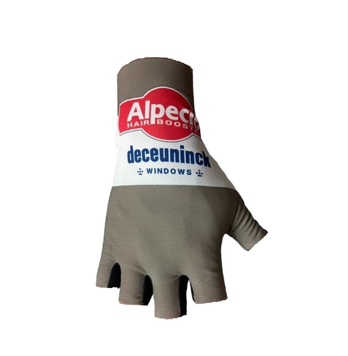 2025 ALPECIN Deceuninck TEAM GRIGIO Una coppia Sport Mezze dita Guanti in jersey da ciclismo MTB Road Mountain Bike Guanti in gel per bicicletta