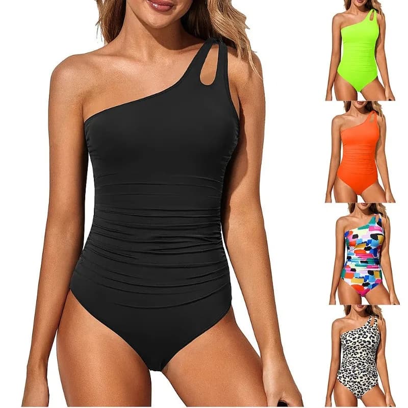 Nuovo Costume Intero Monospalla a Vita Alta e Schiena Scoperta 2026 - Body Modellante alla Moda per Donna, Ideale per Estate, Spiaggia, Piscina e Vacanze