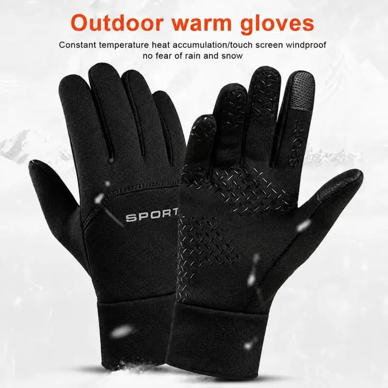 1 Pairs SPORT Winter Warm Cycling Gloves Touchscreen Function Reinforced Non Slip Grip Unisex Ideal Gift for Outdoor Sports