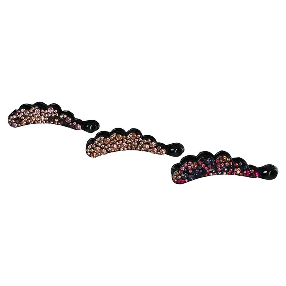 Hair Claw Sweet Vertical Clip For Girl Diamond Headdress Hair Accessories Banana Clip Ponytail Holder Korean Style Hair Clip