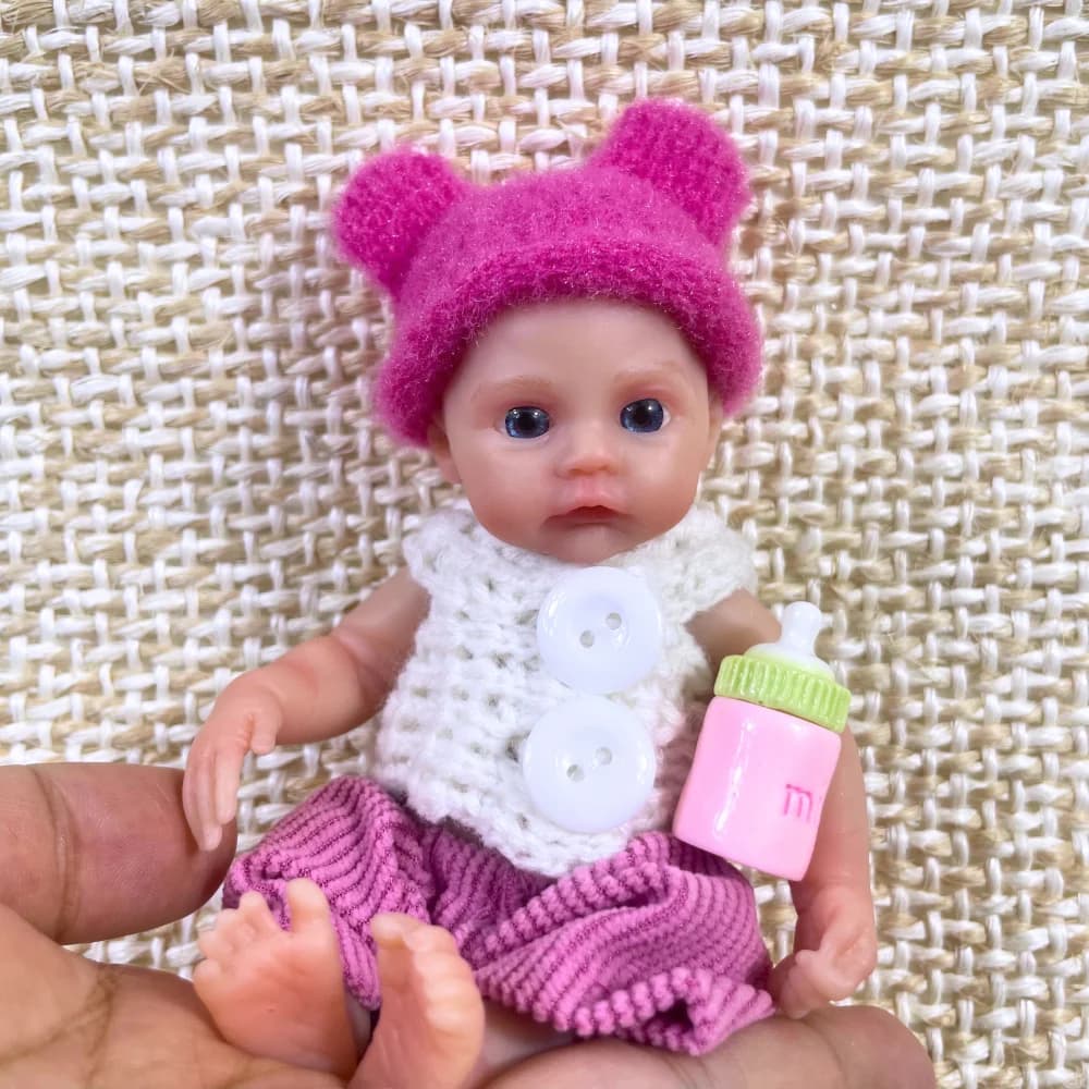 6 pollici 15 cm completamente solido silicone rinato bambino prato bambola ragazza corpo lavabile realistico corpo morbido micro preemie regalo di Natale