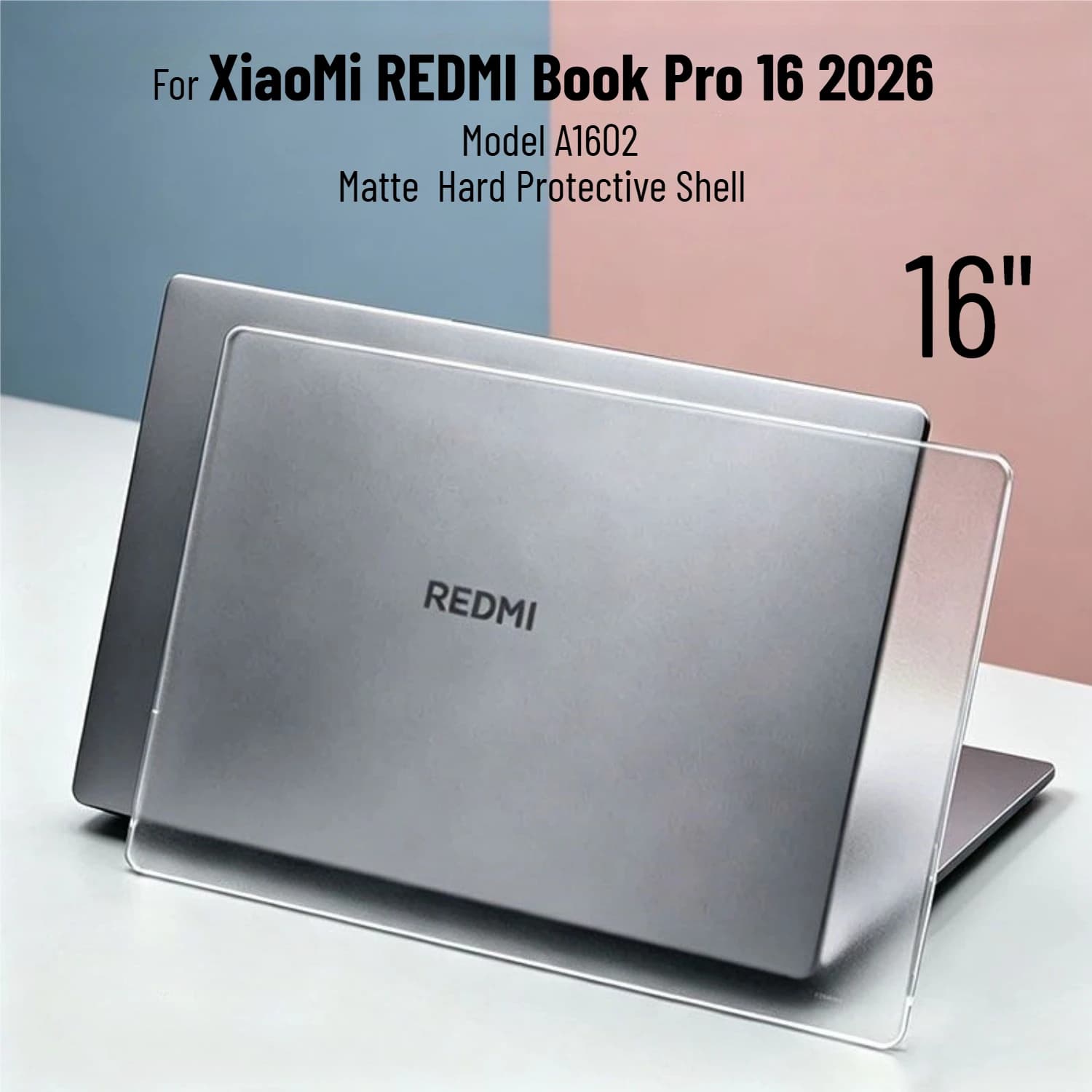 Matte Clear Hard Cover for Xiaomi Redmi Book Pro 16 2026 A1602 16 Inch Laptop Case Shockproof Anti-Scratch Protective Shell